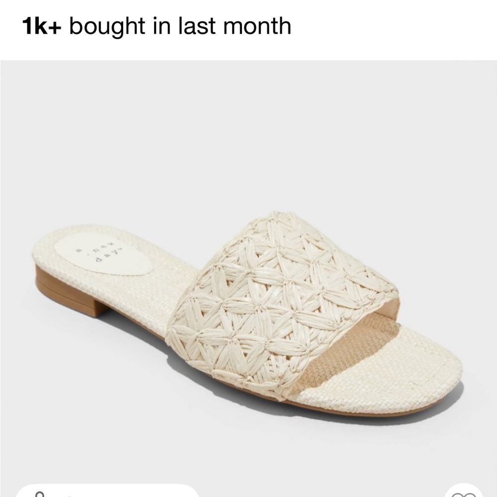 A New Day Creamy White Arielle Flat Sandals